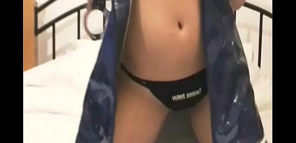  My tiny teen body fits perfectly in these PVC panties